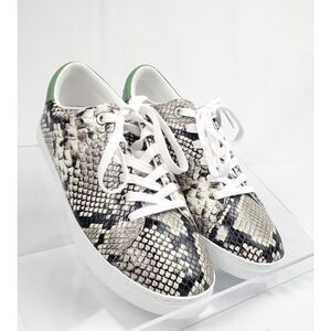 Ted Baker London Snake Print Sneakers w/glinting hardware accents size 7.5